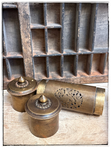 Antique cosmetic tins