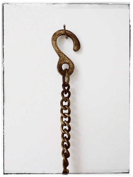 Antique hanging peacock diya