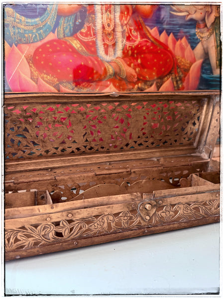 Antique jaali incense box