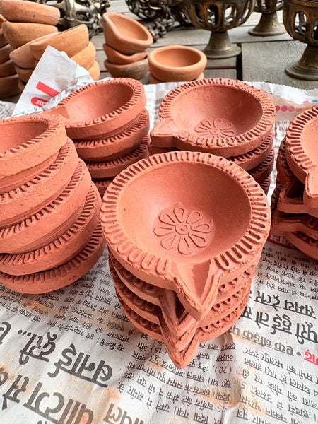 Pressed clay dias- set of 5