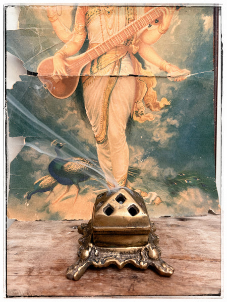 Antique brass dhoop dan