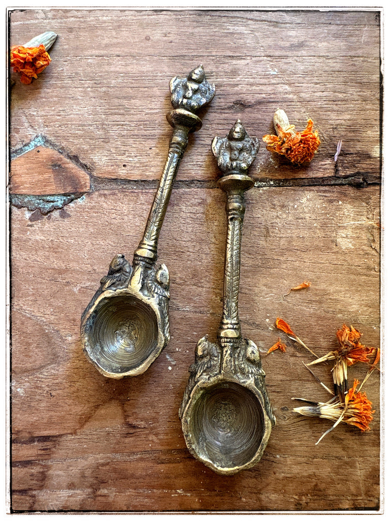 Brass Garuda pali spoons