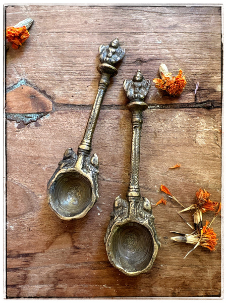 Brass Garuda pali spoons