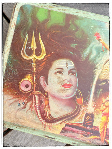 Vintage ‘Shiva at the Ganges’ tin