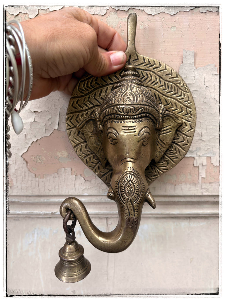 Brass Ganesha wall mount