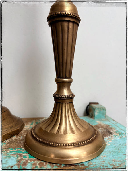 Antique brass candlesticks