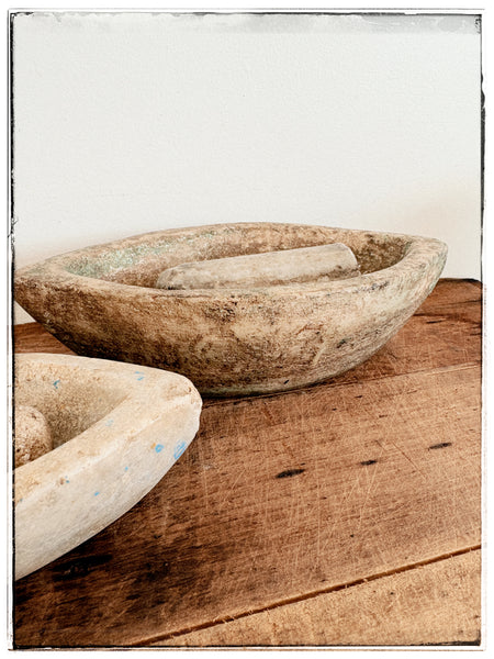 Antique marble ayurvedic grinders