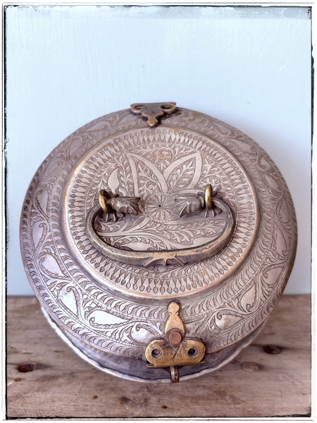 Antique embellished tin