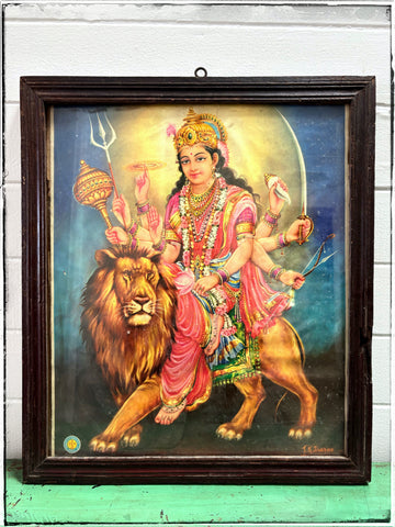 Large vintage Durga print