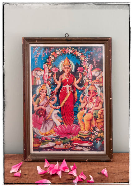 Vintage Laxmi puja print