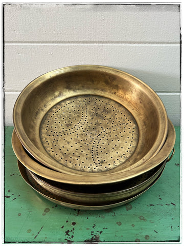 Vintage grain sieves