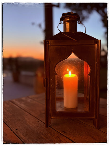 Vintage brass lantern