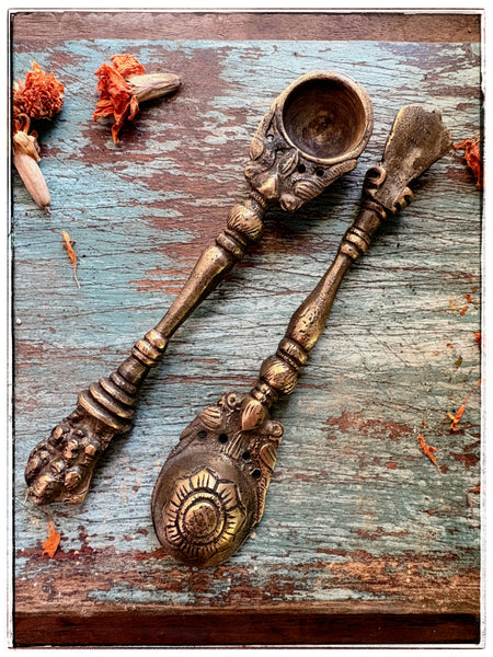 Brass Garuda pali spoons
