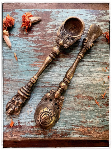 Brass Garuda pali spoons