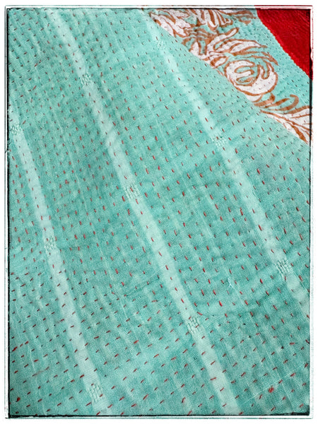 Extra Large Red Vintage Kantha