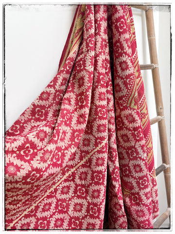 Extra Large Red Vintage Kantha