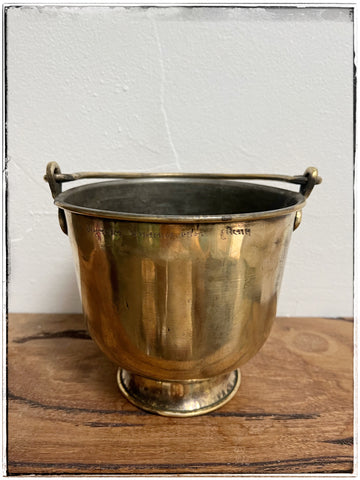 Antique brass ice bucket