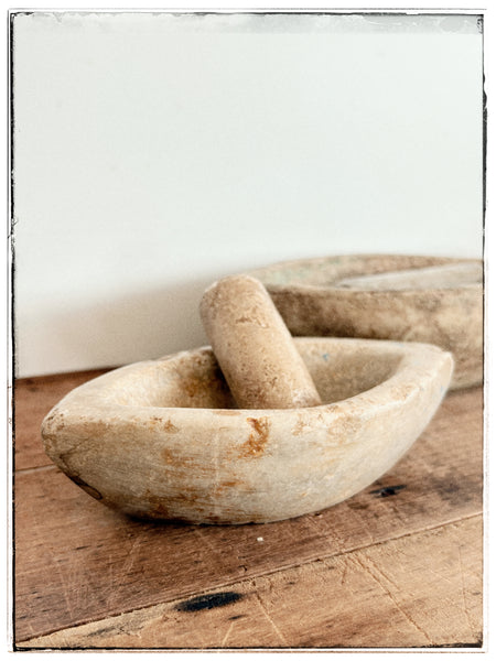 Antique marble ayurvedic grinders