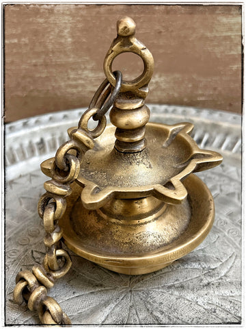 Antique hanging diya