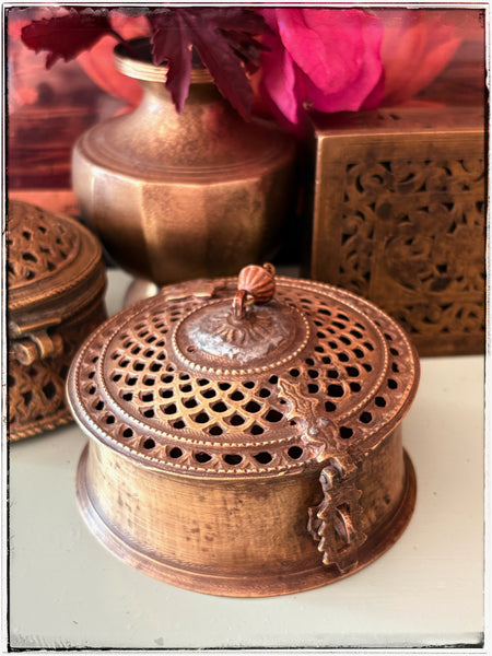 Antique jaali tins