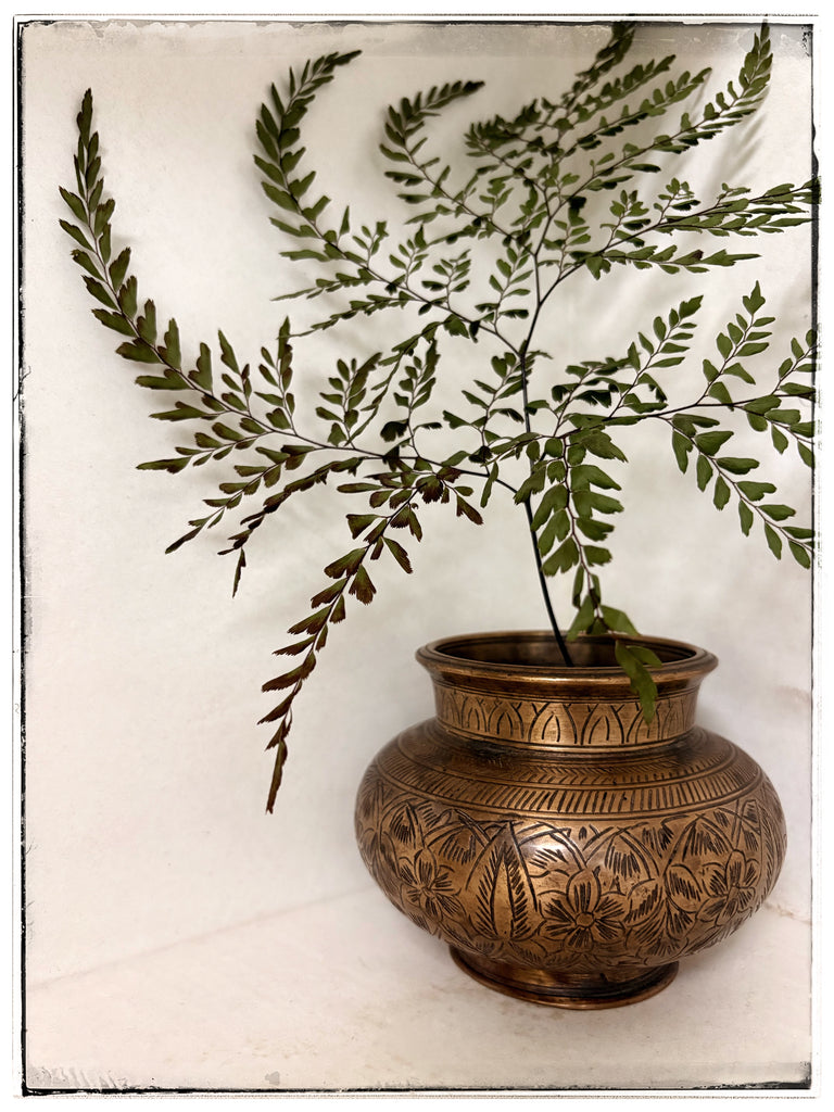 Antique engraved lota