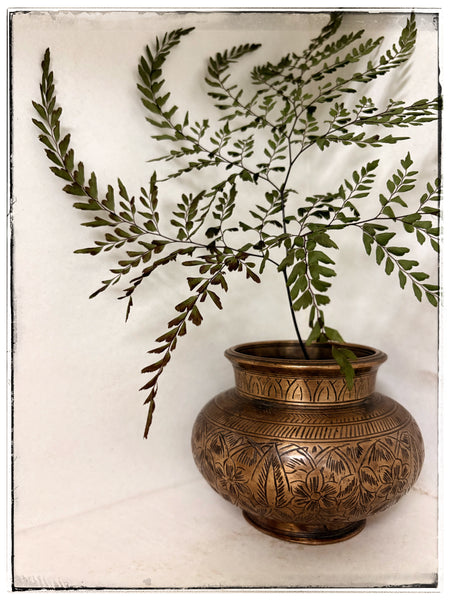 Antique engraved lota