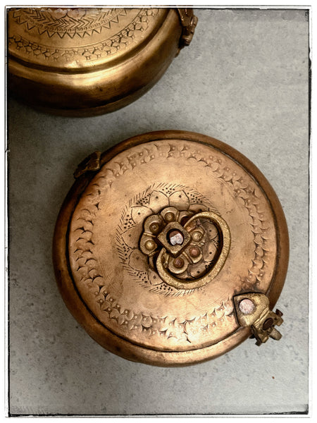 Small antique chapati tins