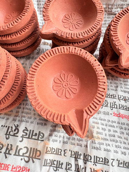 Pressed clay dias- set of 5