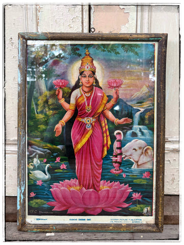 Vintage pink Laxmi print