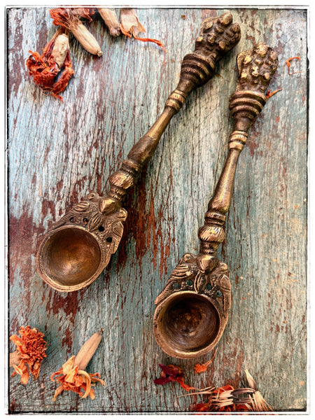 Brass Garuda pali spoons