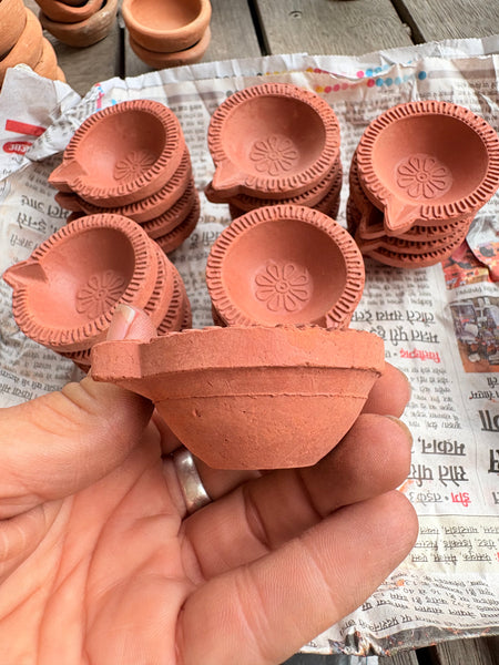 Pressed clay dias- set of 5