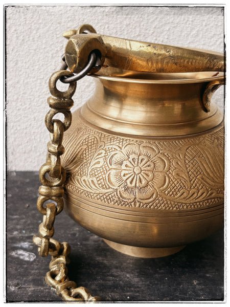 Antique engraved lota