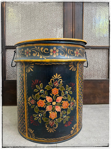 Hand painted vintage bins