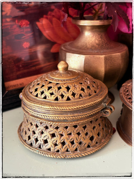 Antique jaali tins