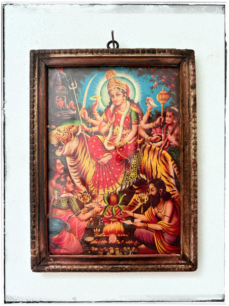 Small vintage Durga pooja print