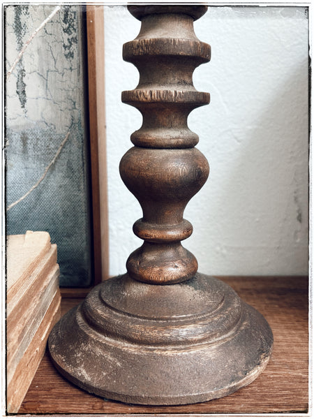 Vintage wooden candlesticks