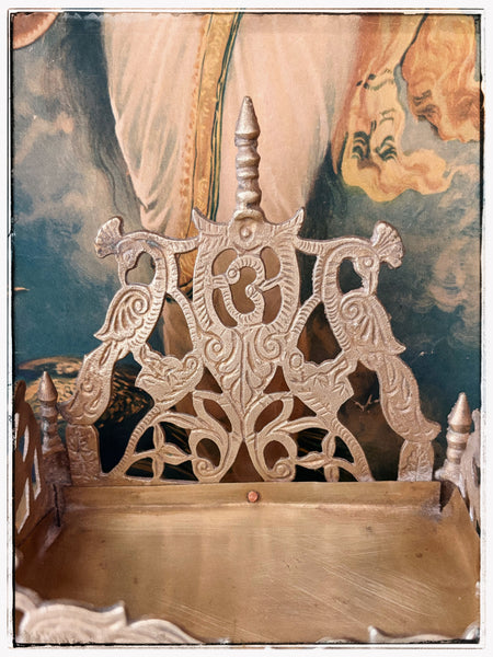 Antique peacock sinhasan