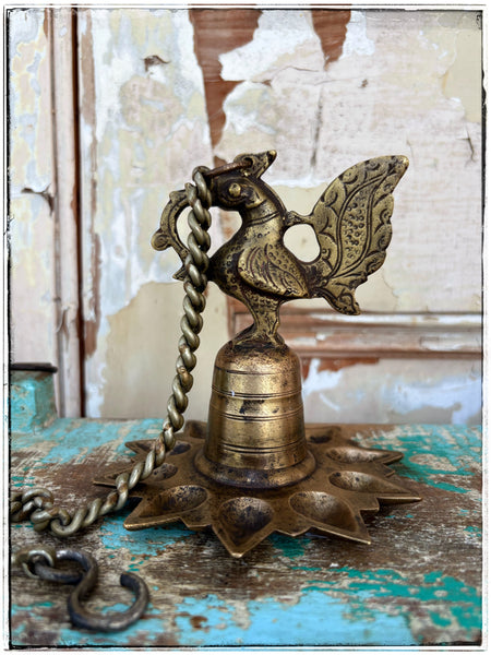 Antique peacock diya