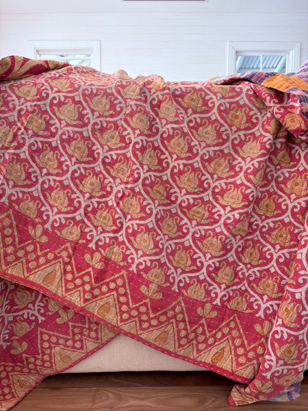 Vintage kantha quilt