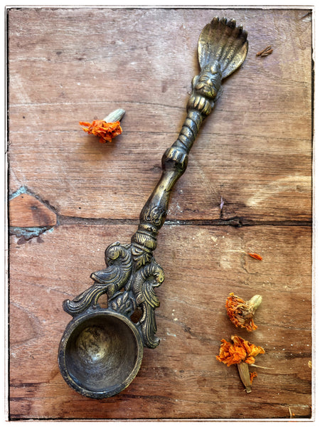 Ornate brass pali spoons