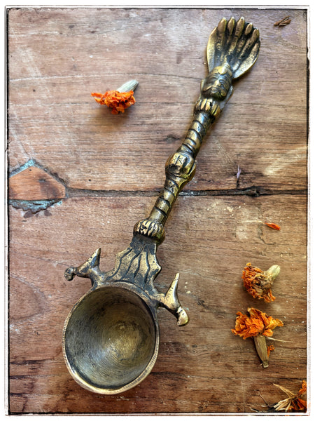 Ornate brass pali spoons