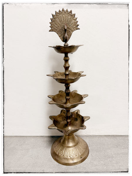 Antique peacock diyas