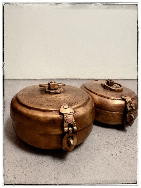 Small antique chapati tins
