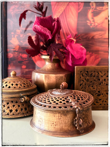 Antique jaali tins
