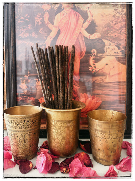 Small brass lassi cups