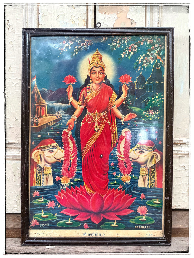 Vintage red Laxmi print