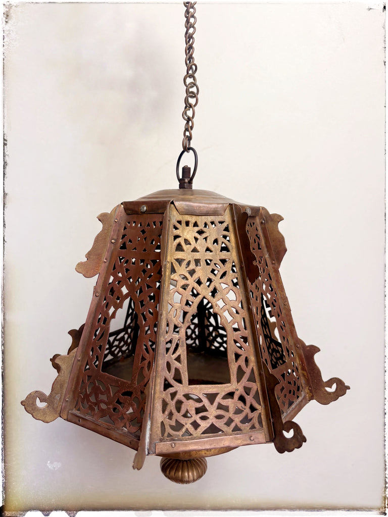 Vintage brass lantern