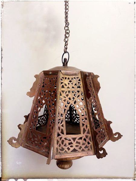 Vintage brass lantern