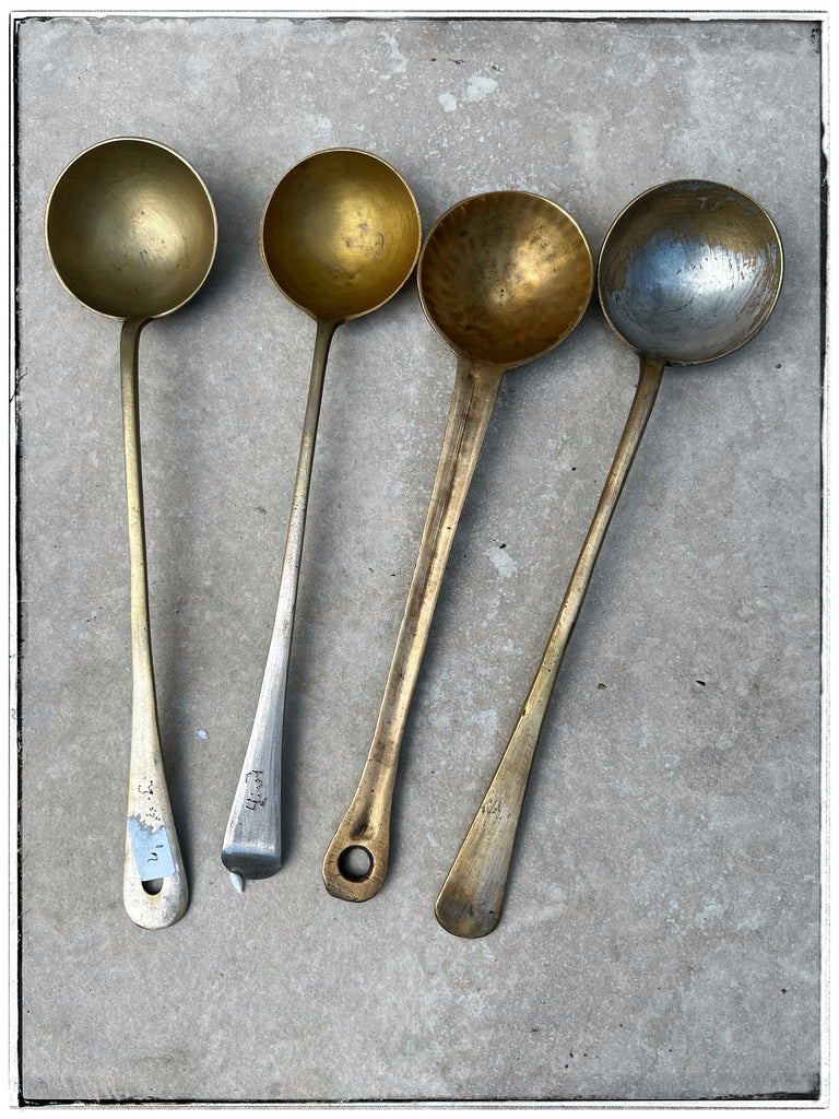 Vintage brass spoons