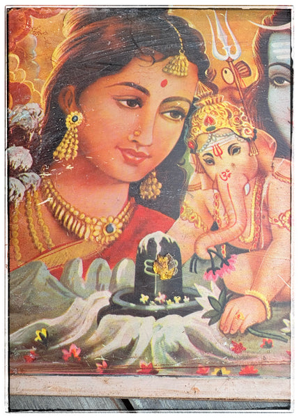 Vintage Shiva puja tin